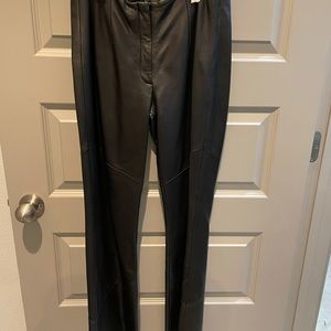 Black bootcut genuine Wilson’s leather pants